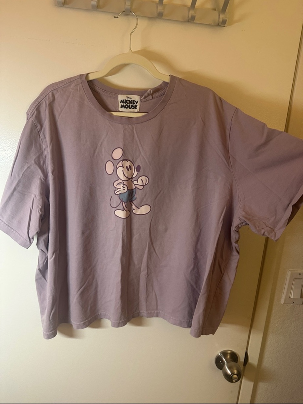 DISNEY Lavender Mickey Crop Tshirt Top 3x